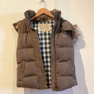 Jack Wills tweed puffer vest